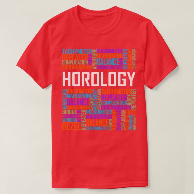 Horology Words T-Shirt (Design Front)