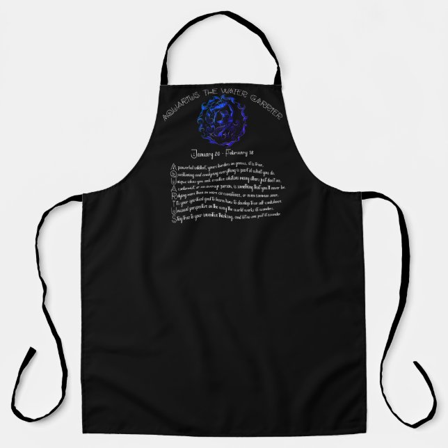 Horoscope Acrostic Poem Apron (Front)