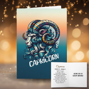 Horoscope Astrological Sign Capricorn Birthday Card