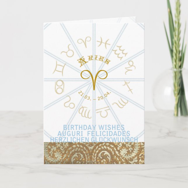 HOROSCOPE ~ Birthday Greeting Card Aries (Front)