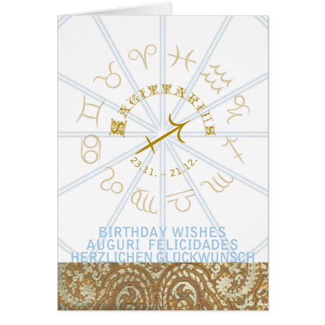 HOROSCOPE ~ Birthday Greeting Card Sagittarius (Front)
