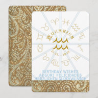 HOROSCOPE ~ Birthday Invite - Aquarius