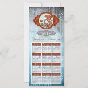 Horoscope Calendar Card 2017 ~ Aquarius