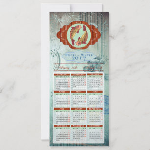 Horoscope Calendar Card 2017 ~ Pisces
