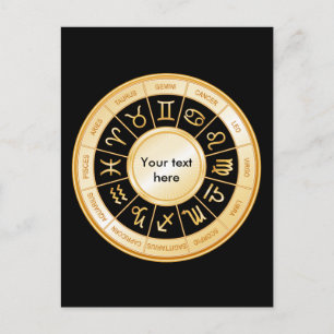 Horoscope Mandala Invitation Postcard
