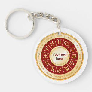 Horoscope Mandala Key Ring