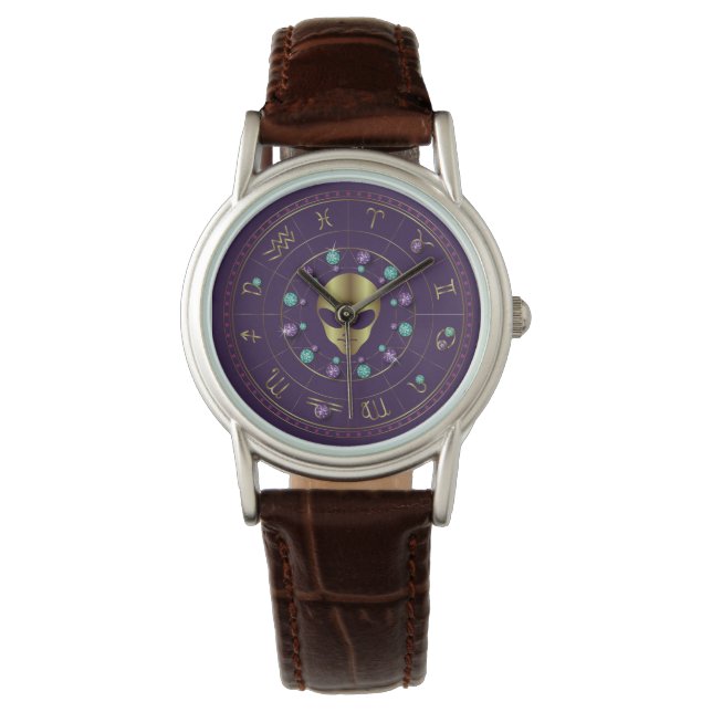 Horoscope Rhinestone Alien Watch (Front)