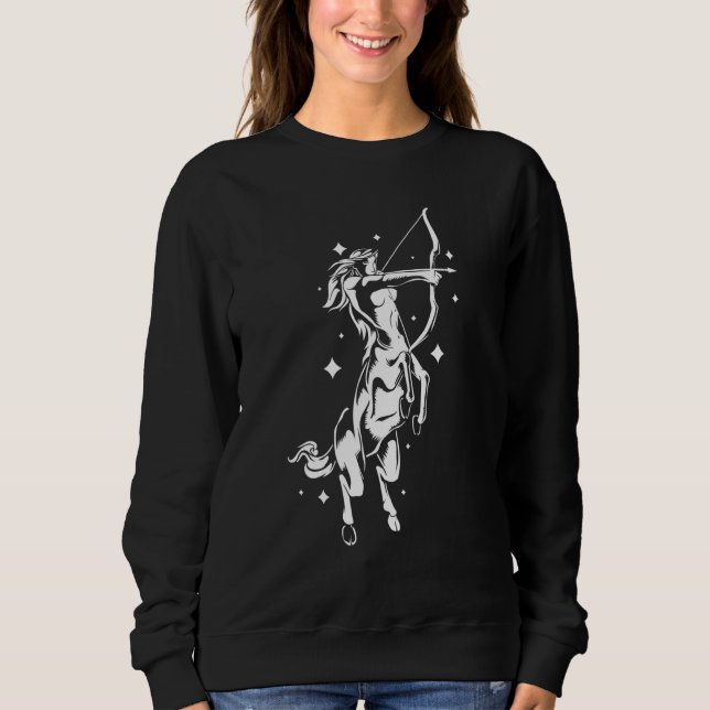 Horoscope Sagittarius Centaur Girl Sweatshirt (Front)