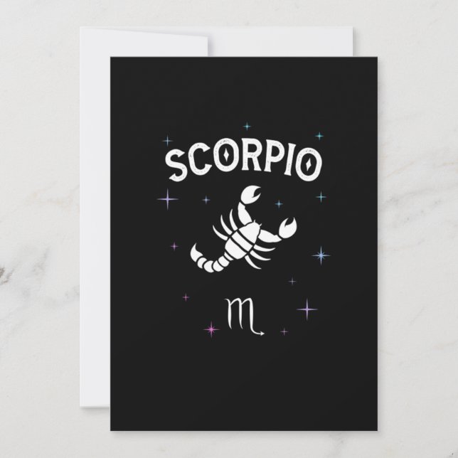 Horoscope Scorpio Symbol Zodiac Sign Costume Invitation (Front)