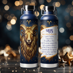 Horoscope Sign Aries Astrology Traits & Dates Water Bottle