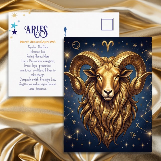 Horoscope Sign Aries | Keeping in Touch Postcard (Creator Uploaded)