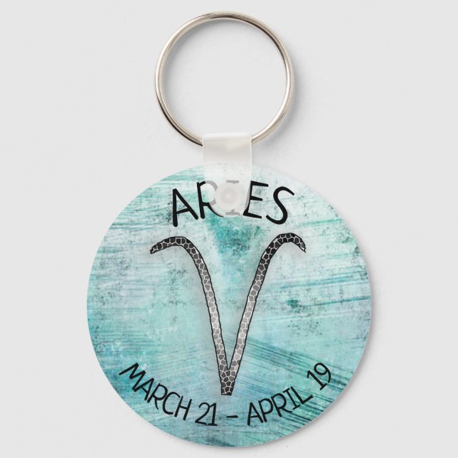 Horoscope Sign Aries Key Ring (Front)