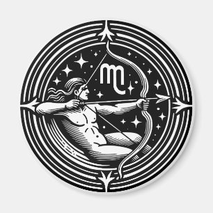 Horoscope Sign Sagittarius Archer Symbol Magnet
