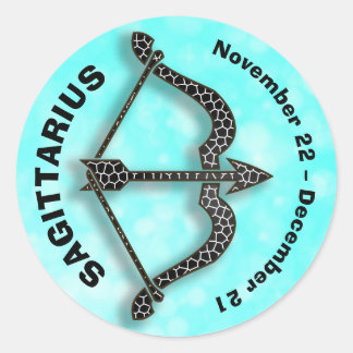 Horoscope Sign Sagittarius Astrology Classic Round Sticker