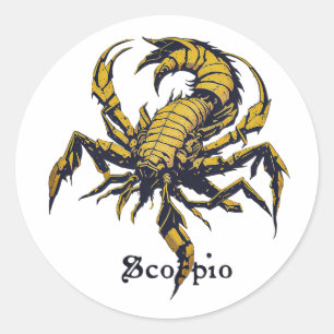 Horoscope sign Scorpio Classic Round Sticker