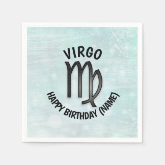 Horoscope Sign Virgo Personalised Birthday Napkin
