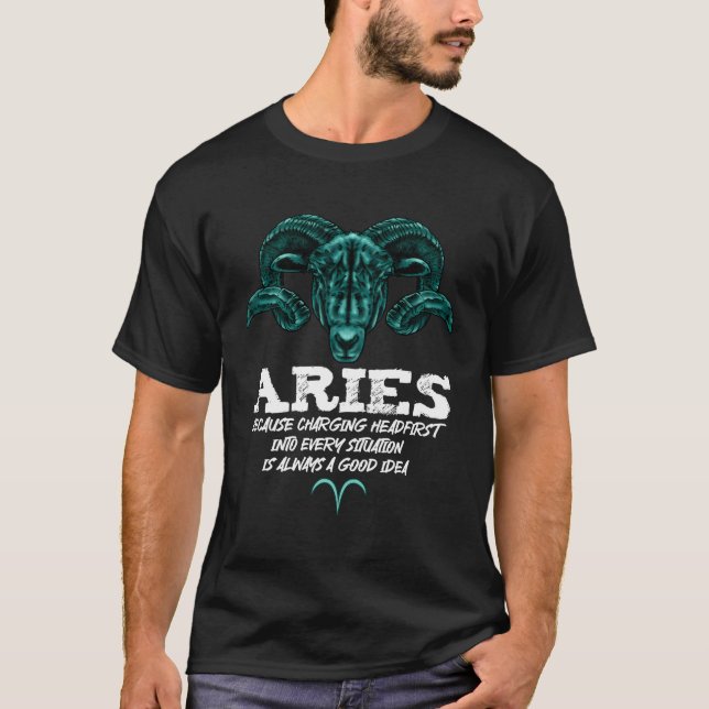 Horoscope Star Sign Astronomy Zodiac Sign Aries T-Shirt (Front)