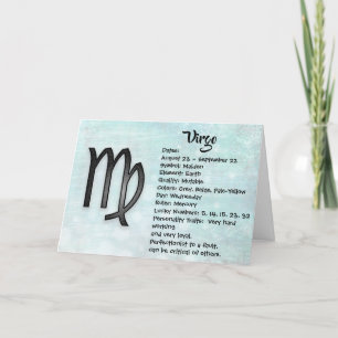 Horoscope Virgo Birthday Card