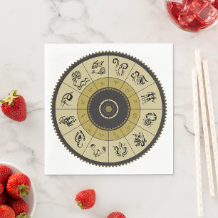 Horoscope Wheel Paper Napkins