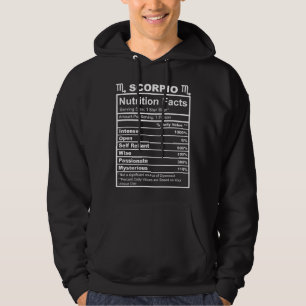 Horoscope Zodiac Sign Astrology Nutrition Facts Sc Hoodie