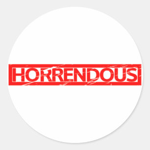 Horrendous Stamp Classic Round Sticker