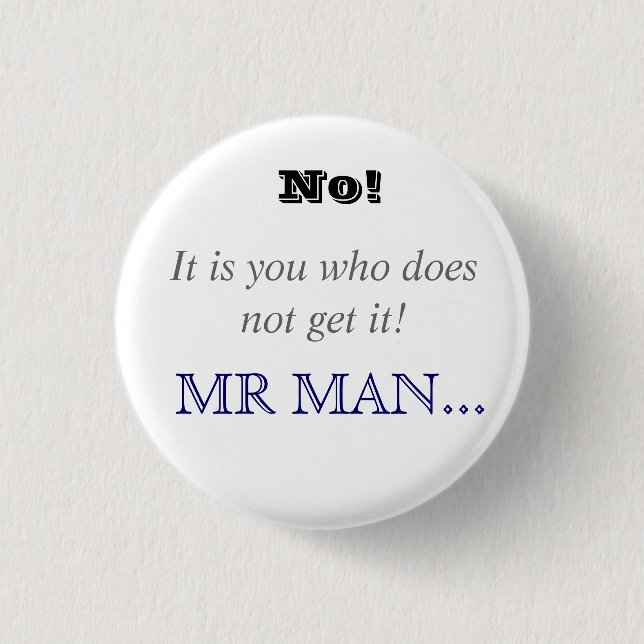 Horrible Histories Mr Man 3 Cm Round Badge (Front)
