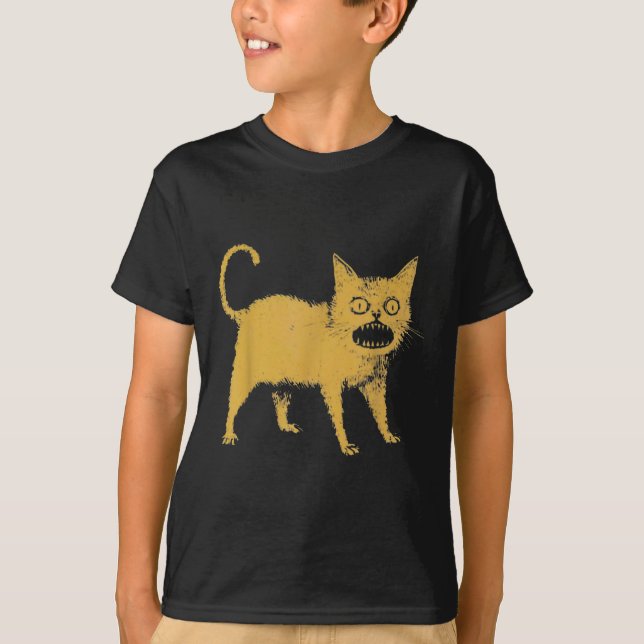Horrible Japanese Cat Funny  T-Shirt (Front)