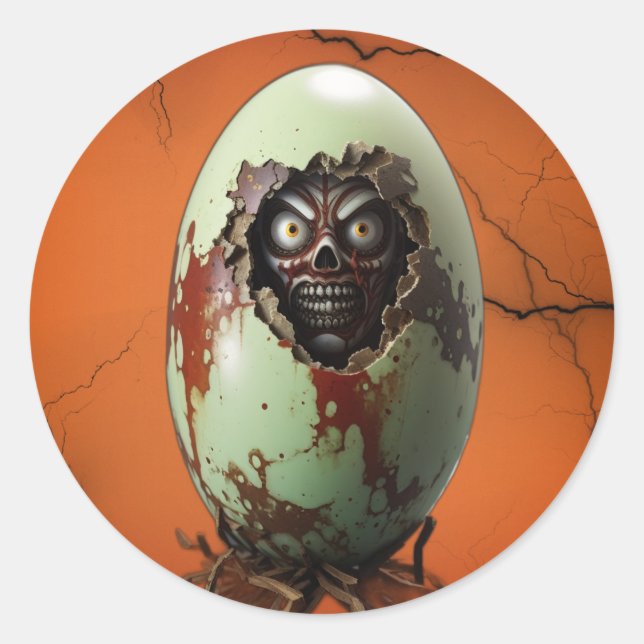 Horrific Hatchling Classic Round Sticker (Front)