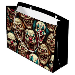 Horrifying Clowns Halloween Party Large Gift Bag