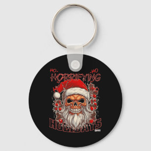 Horrifying Holidays Horror Santa Halloween Christm Key Ring