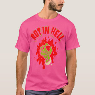 Horror Art - Zombie Hand Rot In Hell - Psychobilly T-Shirt