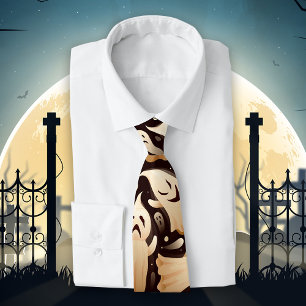 Horror Boo Ghost Halloween Pattern Tie