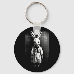 Horror Bunny Rabbit _ Dark Creepy Unholy Gothic Key Ring