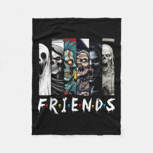 Horror Characters Friend Halloween Family Matching Fleece Blanket