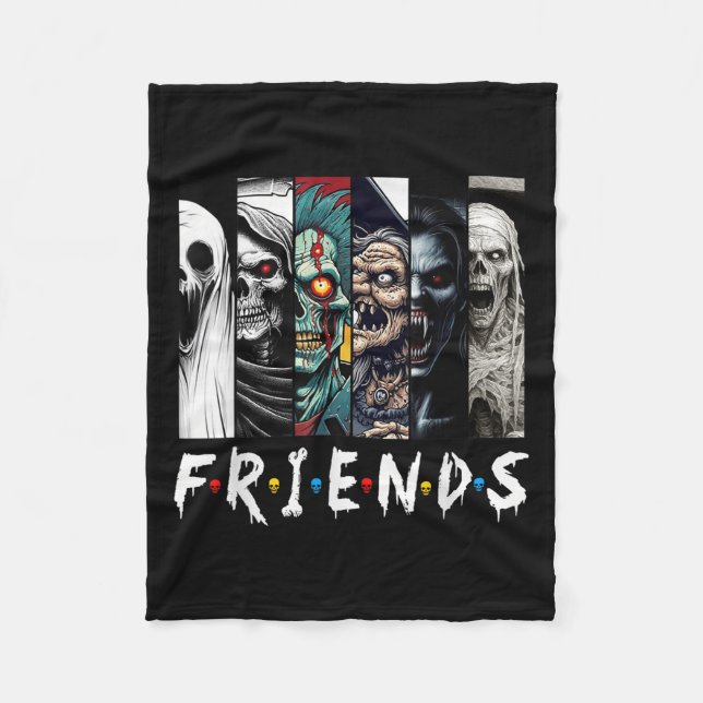 Horror Characters Friend Halloween Family Matching Fleece Blanket (Front)