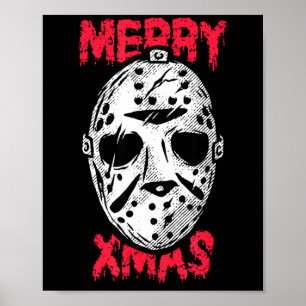 Horror Christmas Merry Xmas Mask Poster