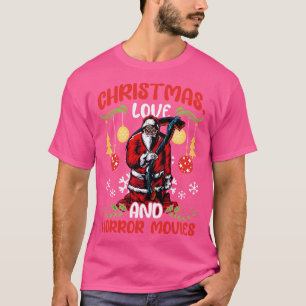 Horror Cinema Creepy Santa Christmas Love T-Shirt