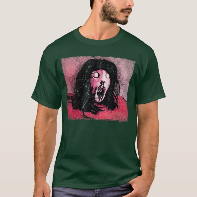 Horror Comic Art Severed Head Gore Retro Movie Mac T-Shirt (Front)