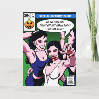 Horror Comic Style Birthday Card
