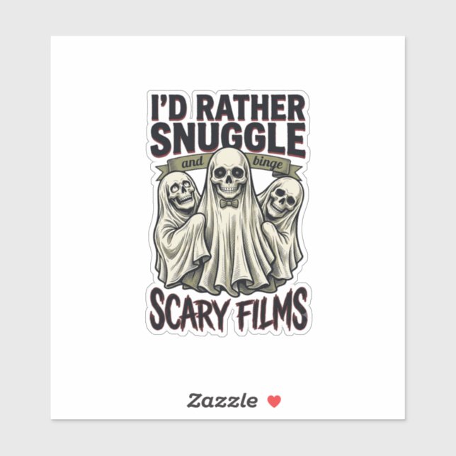 Horror Cuddle Shirt Funny Skull Ghost Movie Night  (Sheet)