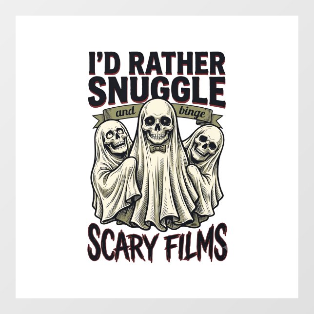 Horror Cuddle Shirt Funny Skull Ghost Movie Night  (Sheet)