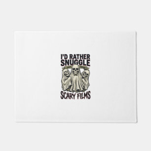 Horror Cuddle Shirt Funny Skull Ghost Movie Night Doormat