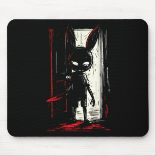 Horror Evil Bunny Rabbit Slasher Creepy Door Alt G Mouse Pad