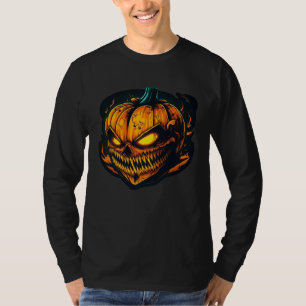 Horror Evil Pumpkin Nightmare Scary Terrifying Hal T-Shirt