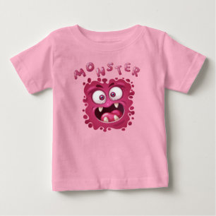 Horror Expressions Funny Monster Faces  Baby T-Shi T-Shirt