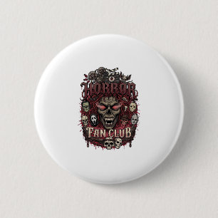Horror Fan Club Halloween Demon Face Skulls Film R 6 Cm Round Badge