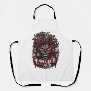 Horror Fan Club Halloween Demon Face Skulls Film R Apron
