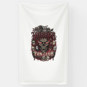 Horror Fan Club Halloween Demon Face Skulls Film R Banner