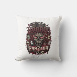 Horror Fan Club Halloween Demon Face Skulls Film R Cushion
