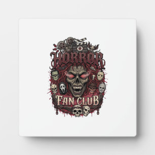Horror Fan Club Halloween Demon Face Skulls Film R Plaque